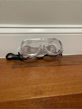 Clear Safety Goggles with Black Elastic Strap